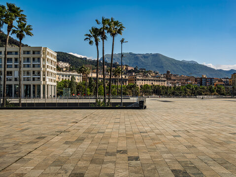 Piazza Del Liberta In Sunny Salerno