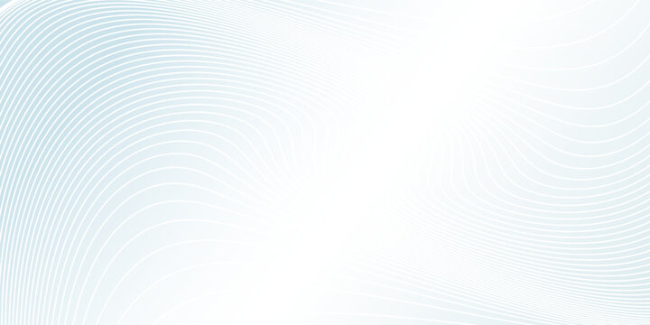 Smooth wave lines texture. White undulate stripes on light blue background. Warped and curved lines wallpaper. Sea water or air wind concept. Vector design template