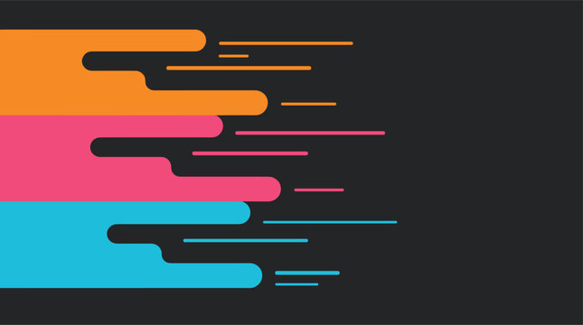 Abstract Background with Horizontal Stacked Rounded Rectangles