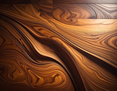 A dark brown abstract image with wavy, swirling patterns