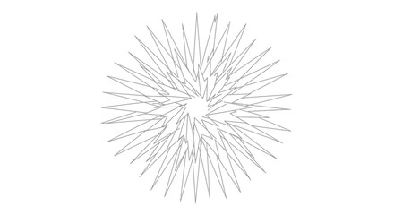 Obraz premium Abstract Geometric Starburst Radial Pattern Outline