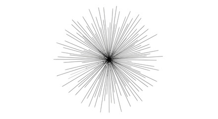 Obraz premium Abstract radial burst of dashed lines on white background