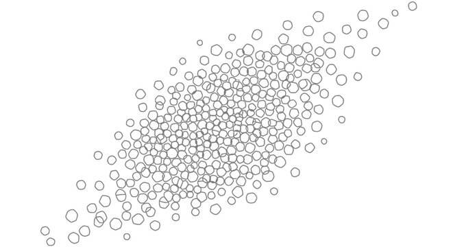 Abstract pattern of circles, scattered, irregular, minimalist design