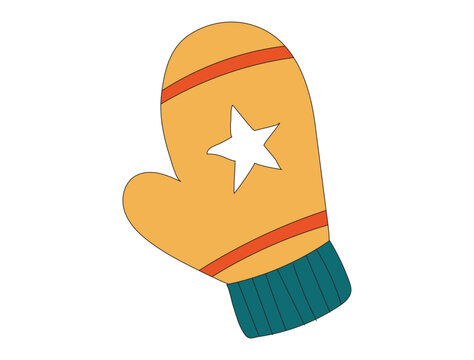 Christmas Mitten Vector Illustration