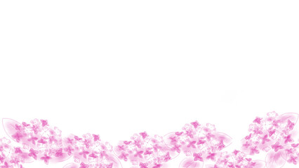 Obraz premium 紫陽花（あじさい）の背景、手書きイラスト。