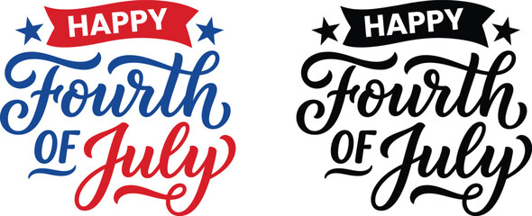 Happy fourth of july patriotic greeting cards and banners © MDMasud