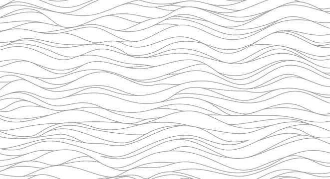 Abstract wavy lines pattern, minimalist monochrome background, seamless texture