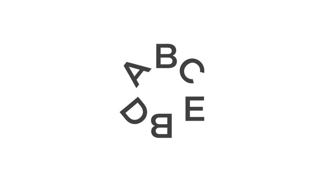 Letters Forming A Circular Pattern.