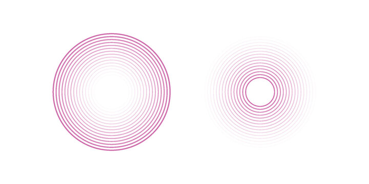 simple abstract light purple color big to small half circle round geometric pattern concentric circles abstract composition in pink