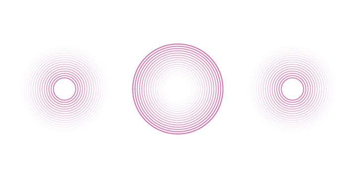 simple abstract light purple color big to small half circle round geometric pattern concentric circles abstract composition in pink