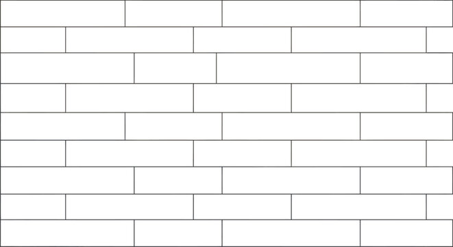 Clean White Brick Wall Texture Background, Simple Pattern