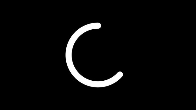 Smooth Loading Animation for Waiting and Buffering Screens. Full HD. 4K