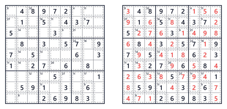 Sudoku puzzle 9x9 hard level for adults printable with answers A4