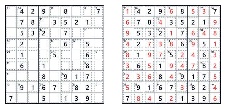 Sudoku puzzle 9x9 hard for adults printable with answers A4, challenging number logic game, brain exercise activity sheet
