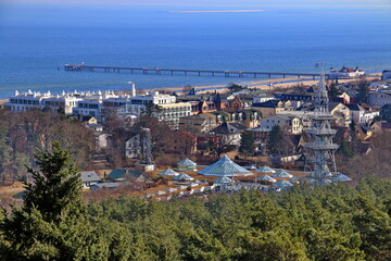Obraz premium Blick auf das Seebad Heringsdorf auf Usedom