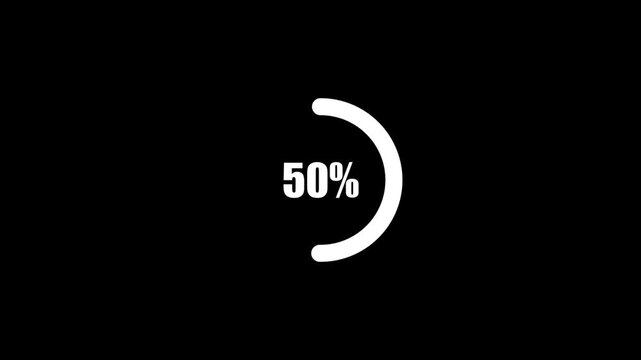 Circular progress indicators with percentage values on a black transparent background tracking graphic element indicator loading