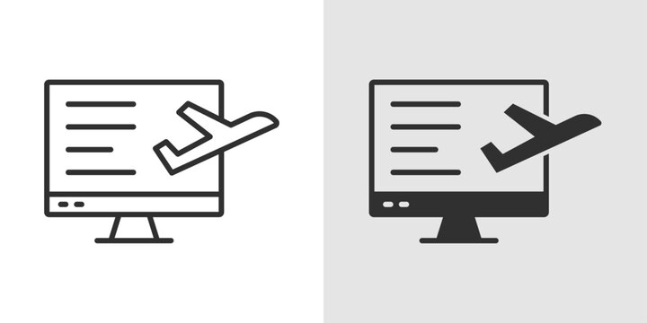 Tour Booking Platform Icon representing online systems for booking tours and trips.