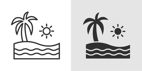 Obraz premium Outdoor Travel Icon representing outdoor adventures and nature exploration.