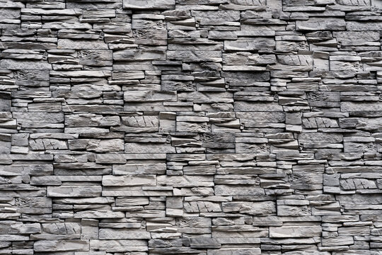 Decorative slate stone cladding surface for interior or exterior design