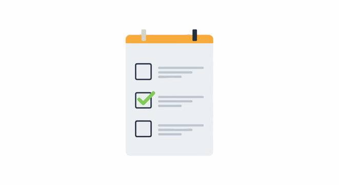 A checklist with three items, one of which is marked complete with a green checkmark