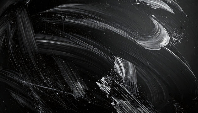 Abstract chalk texture with smudges and dust particles on a dark blackboard, grunge artistic background, motion effect