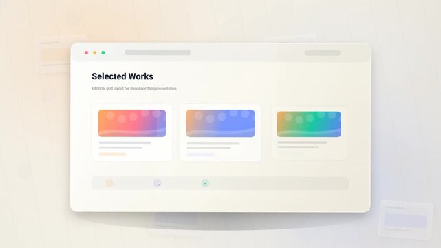 Creative Portfolio Presentation - Modern Web Interface Animation