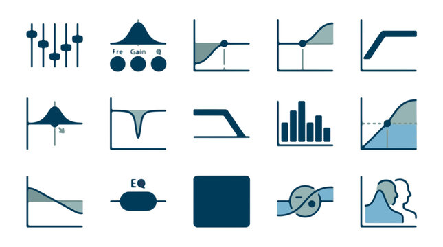 Collection of Audio and Signal Processing Icons