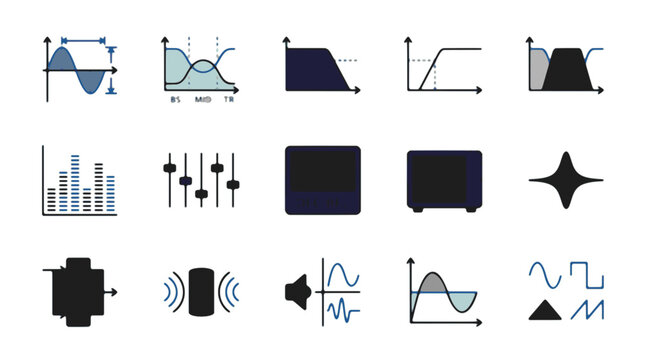 Collection of Audio and Signal Processing Icons