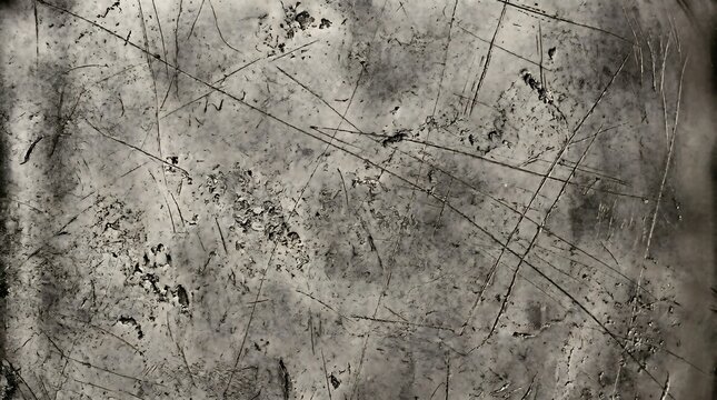 Scratched and distressed metal surface with scratches and marks