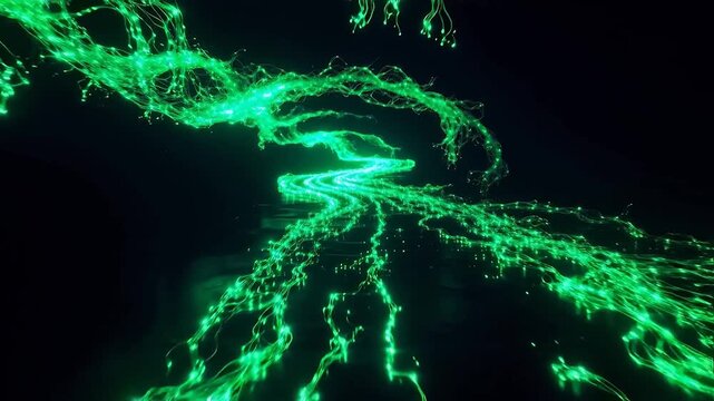 Glowing Jellyfish Nanotube Network