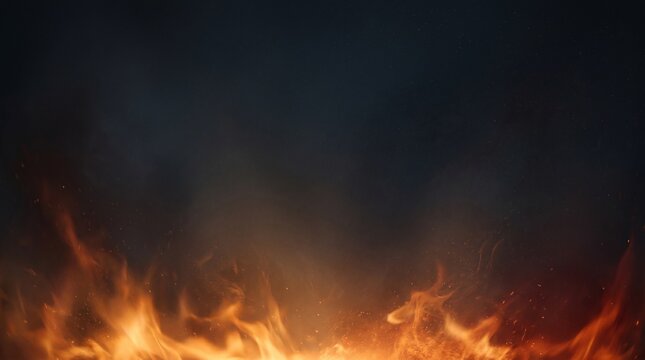 Flame Gradient Background with Dark Sky