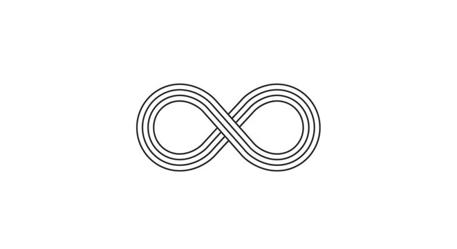 Multi-line infinity loop symbol abstract geometric graphic
