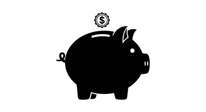 Piggy Bank Saving Money Coin.
