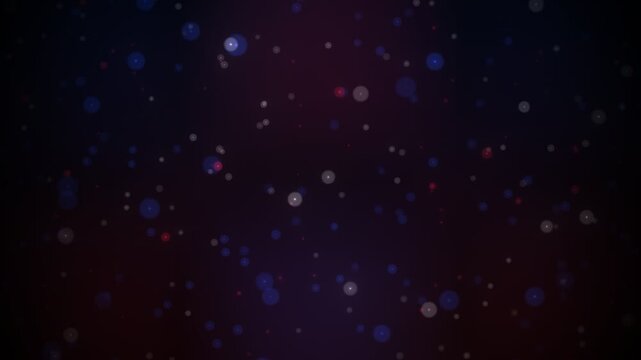Patriotic Red White Blue Floating Bokeh 4th Of July Loop Background 4K