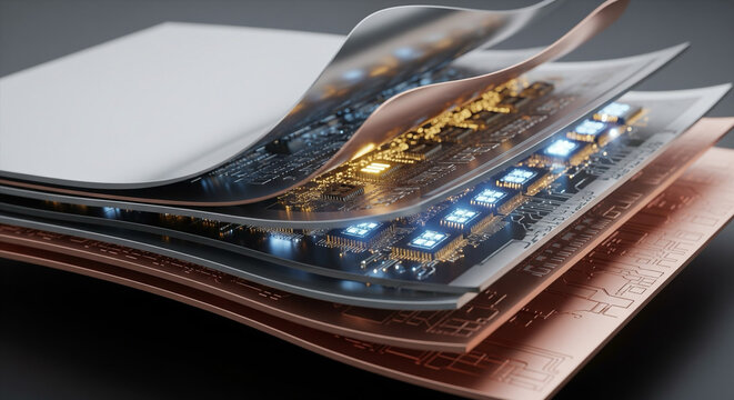 Cross Section of Flexible Screen Circuitry Layers