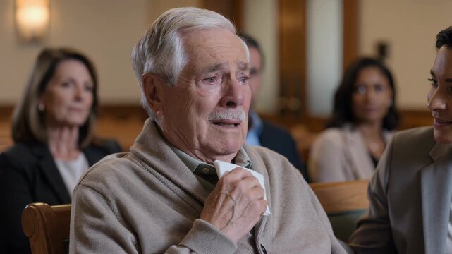 grouptherapy senior man support counseling mentalhealth community conversation healing care Elderly Caucasian man shares his experience in a therapy circle representing courage peer understanding