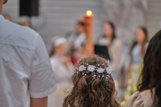 Wreath in hair - The First Holy Communion