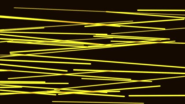 Yellow horizontal speedlines pushing left on dark background, seamless loop