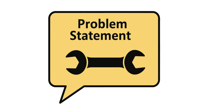 Problem Statement Wrench Icon in Speech Bubble - Solution Concept