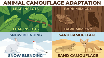 Animal Camouflage Adaptation Protective Coloring © Bima