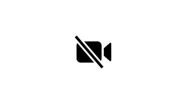 Mute Video Call icon Loop Animation 