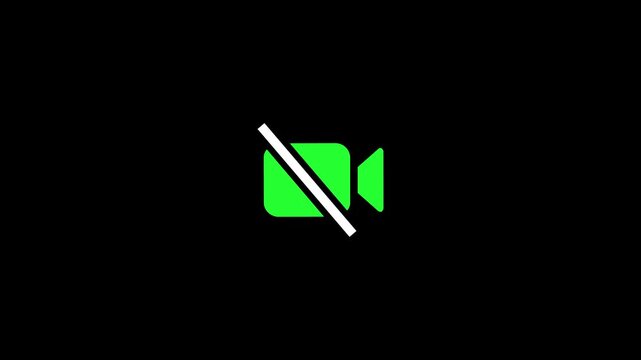 Mute Video Call icon Loop Animation 