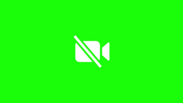 Mute Video Call icon Loop Animation 