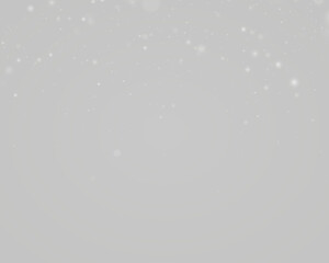 White luminous particles drift softly with sparkling highlights. Elegant glow creates a refined appearance. Great for luxury overlays. PNG © Romstock