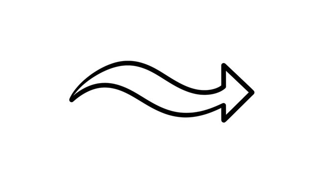 Curved arrow icon