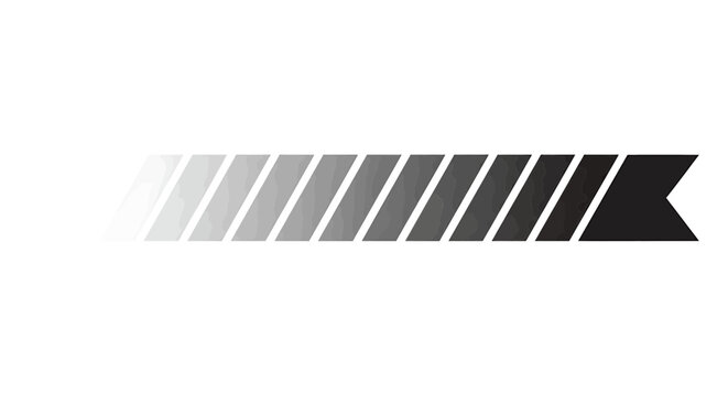 Gradient progress bar with diagonal segments
