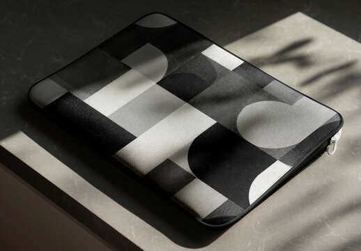 Geometric Laptop Sleeve Mockup PSD