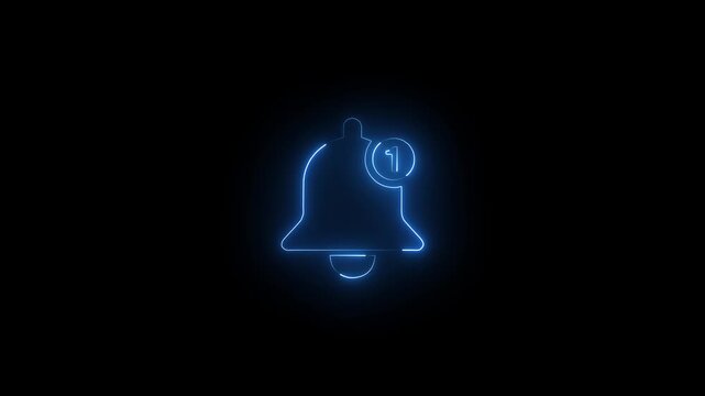Bell Alert Notification icon Neon Animation