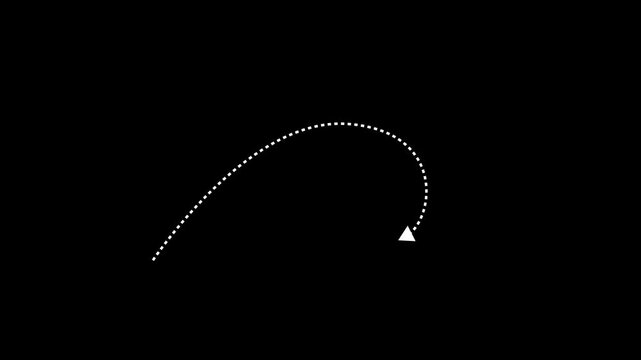 Object arcs through air in three frame horizontal composite footage