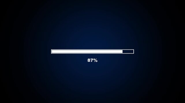 Loading bar buffering animation.